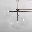 Candelabru modern din alama masiva si abajururi din sticla suflata, Soap 6 DT, B036 Schwunghome